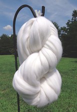 Bright White Wool Roving, Rove, Wool Rove, Spinning Wool, Felting Wool Fiber