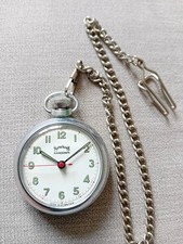 VERY GOOD VINTAGE BRITISH 'SERVICES SANDOWN 'POCKET WATCH , SERVICED 
