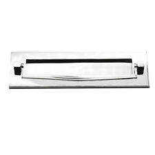 10" Polished Chrome Victorian Sprung Front Door Postal Knocker Letter Box Plate