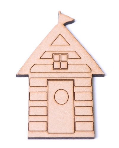 Mdf beach hut craft shapes - mdf,