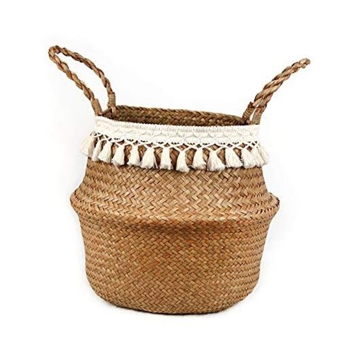 Boho woven seagrass belly - seagrass,
