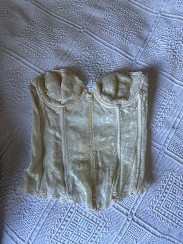 Vintage corset ivory - ivory, lace