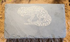 Large Personalised Laser Engraved Slate Hideout Cave Basking Vivarium Aquarium