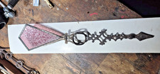 Antique Weathervane Arrow  1800s Original  Lavender Ice Crystal Stained Glass