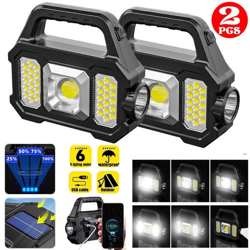 Solar led cob flashlight - 2, led+cob