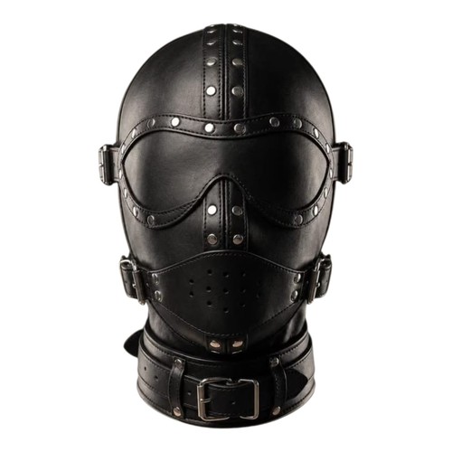 Unisex leather face mask - unisex-, with