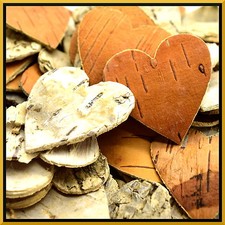 10x Large Birch Bark Hearts