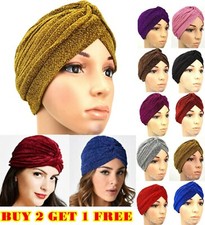 Shimmer Stretchy Turban Cap
