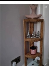 Wooden corner unit shelving
