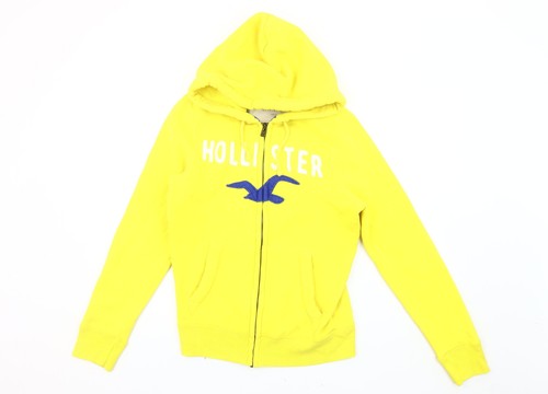 Hollister yellow hooded jacket - hollister,