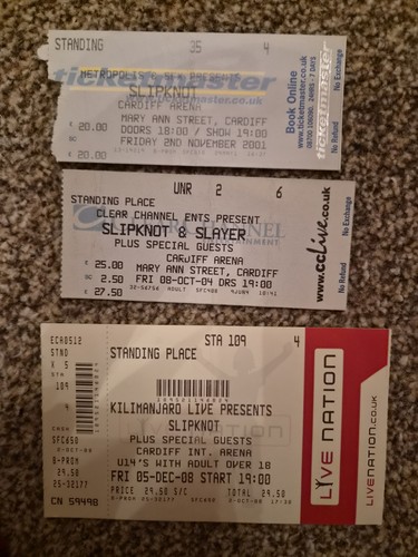 Slipknot concert tickets - 3, x