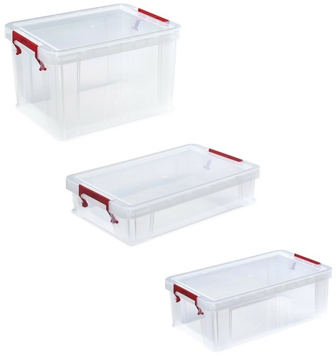 Clear plastic lidded storage - clear,