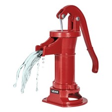 VEVOR Well Hand Pitcher Pump 25ft Lift Antique Cast Iron Manual Water Pump Red