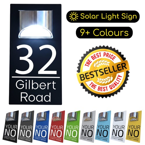 Solar led house number - house, sign