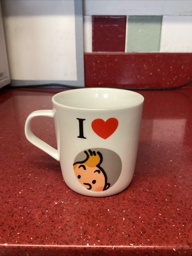 Love tintin white - white, ceramic