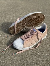 Adidas Men's Superstar Skateboarding Shoes 6.5 Pale Pink Suede Sneakers CG4839