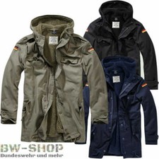 BRANDIT GERMAN ARMY PARKA WITH LINING & FLAGS BW field parka board parka winter jacket