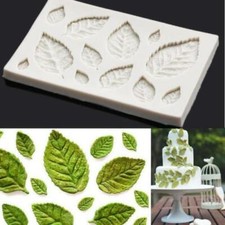 ROSE LEAVES Silicone Fondant Mould Cake Flowers Leaf Decorating Baking Mold 2
