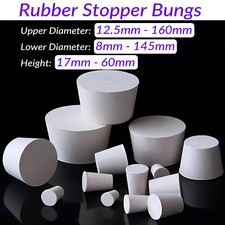 Rubber Cork Bung Solid For Test Tube Plugs /Bottle Stopper 12.5-8mm ~ 145-160mm