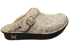 Alegria Seville Womens Leather Clogs Open Back Shoes Shabby Chic
