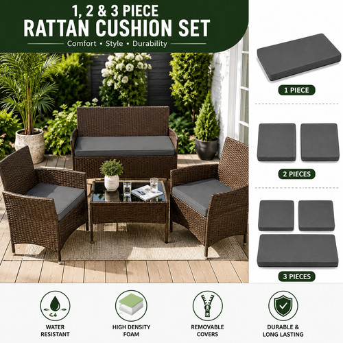 Rattan cushion set 3 - 1, 2