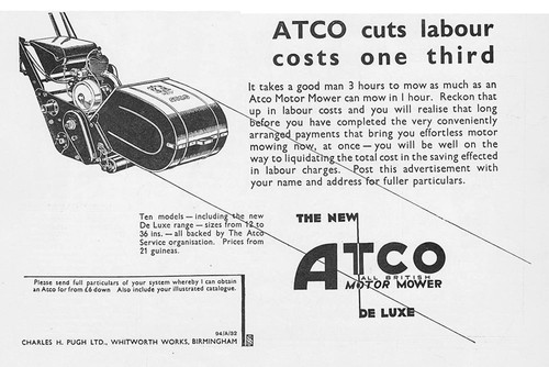Atco lawn mowers vintage - lawn,