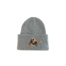 ITALIAN SPINONE EMBROIDERED BEANIE UNISEX ADULT 13 COLOURS RECYCLED POLYESTER