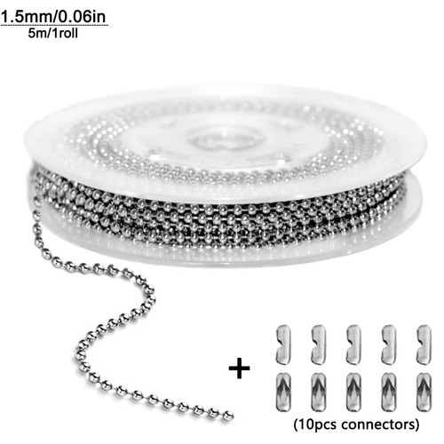 2mm 4mm steel ball chain - steel,