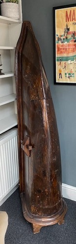 Wooden canoe cabinet - cabinet,