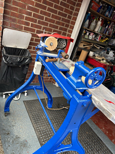 Blue bench lathe for wood - bench,