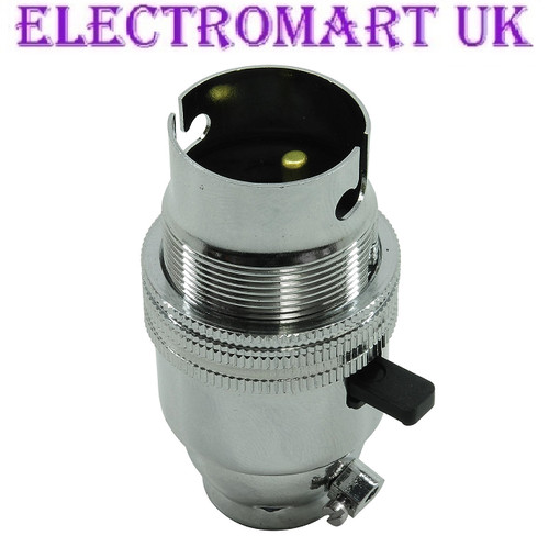 Silver chrome switched lamp - silver,
