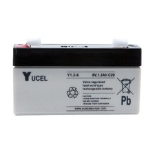 YUCEL Y1.2-6 6V 1.2AH (1.3AH) Rechargeable Battery Fire & Burglar Alarm Security
