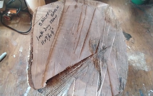 Spalted beech bowl blank - spalted,
