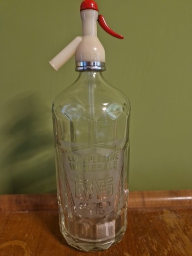 Vintage glass soda syphon - glass,