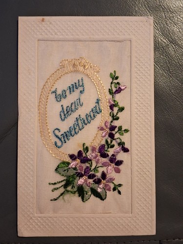 Ww1 silk postcard - ww1, embroidered
