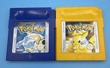 Pokémon Blue And Yellow Bundle, Genuine UK Nintendo Gameboy Cartridges