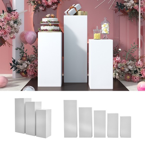 Square metal plinth - square, cylinder