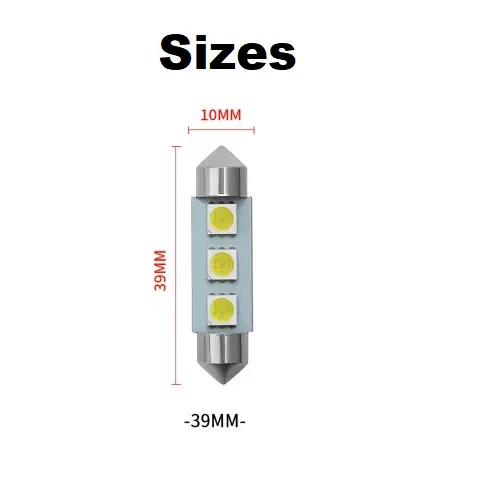 Fit car 39mm 3smd led - car,