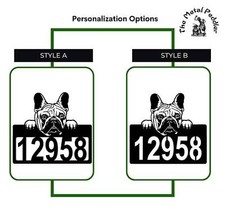 French Bulldog #1 Address Sign - Detailed Dog Design with Custom House Numbers -