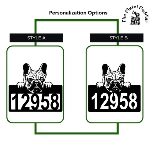 French bulldog address sign - #1,