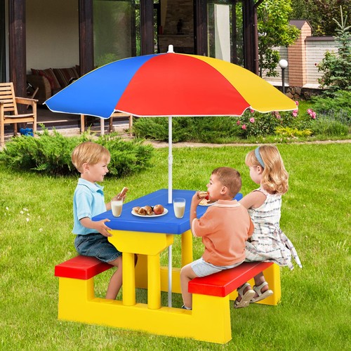Outdoor colorful picnic table - outdoor,