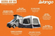 Vango Awning Drive Away Inflatable, Campervan Agora Air VW T5 T6 Van  Side Tent