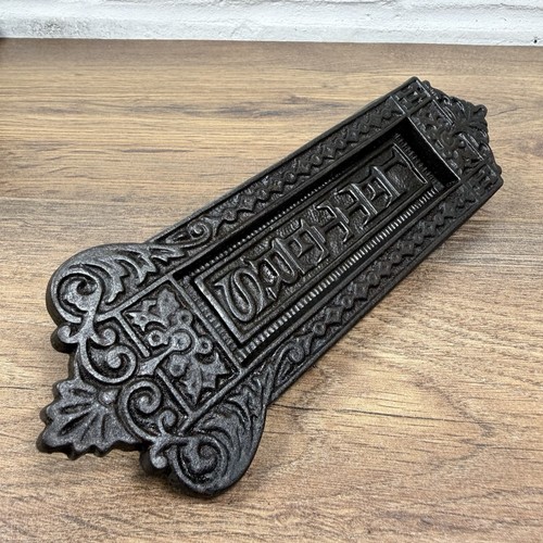 Antique cast iron letters door - iron,