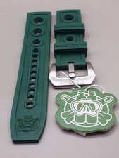 Steeldive GREEN 22mm Auto Replacement Watch Band Diver Rubber Strap 💢UK STOCK