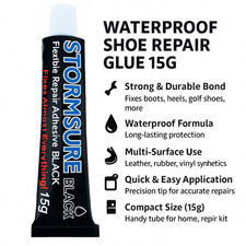 Waterproof Shoe Repair Glue 15g – For Leather, Rubber, Boots, Heels, Golf Shoes