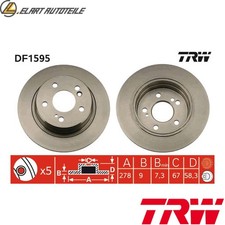 2x BRAKE DISCS DF1595 FOR