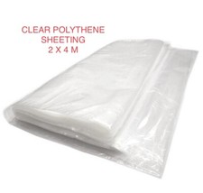 Heavy Duty Clear Polythene Plastic Sheeting (2 X 4M) 500G