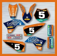KTM SX 50 GRAPHICS KIT STICKER KIT DECAL SET 2009 - 2015 rider name race #