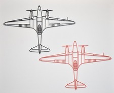 de Havilland DH.88 Comet, G-ACSP Pre-War Racer Wall Art in BLACK - (30cm span)