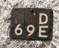 Vintage Original Number Plate
